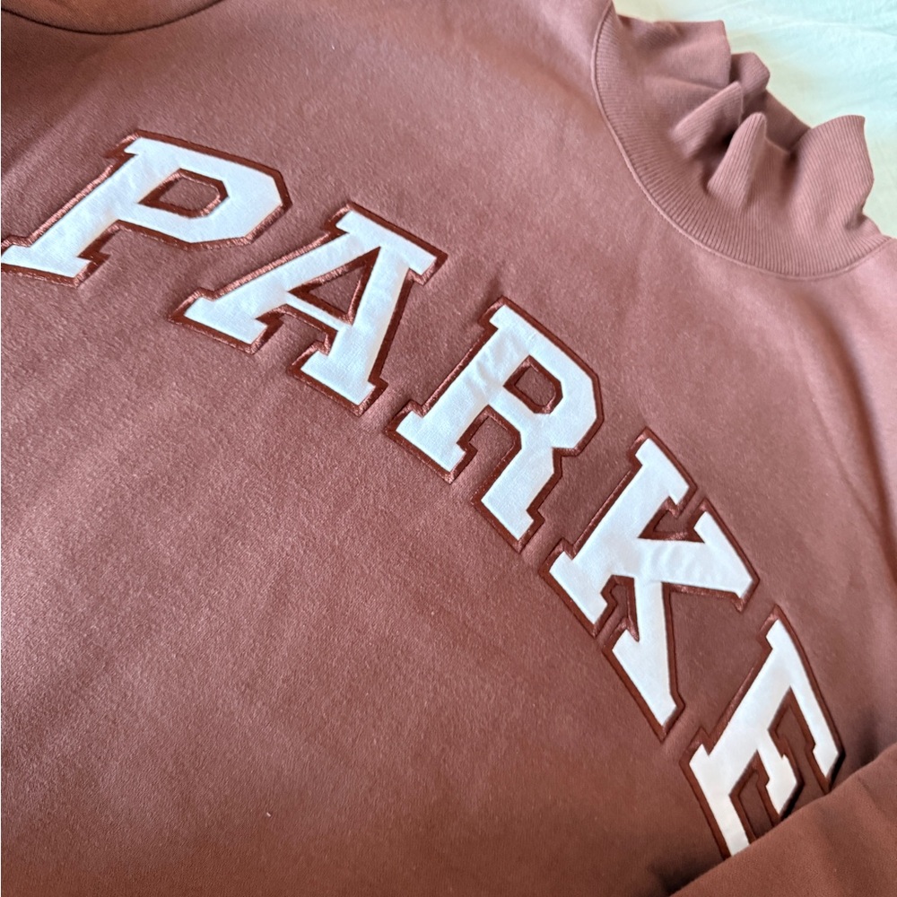 Parke turtleneck mockneck mocha brown S small S/M New in package NWT